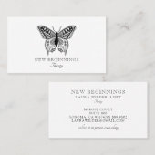 Therapeut Elegant Butterfly Visitenkarte (Vorne/Hinten)