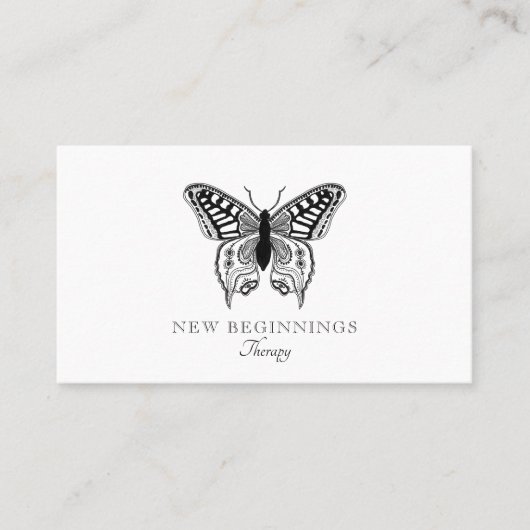 Therapeut Elegant Butterfly Visitenkarte (Vorderseite)