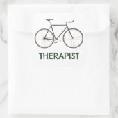 Therapeut Fahrrad Quadratischer Aufkleber (Tasche)