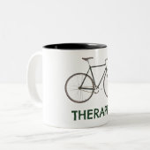 Therapeut Fahrrad Zweifarbige Tasse (Vorderseite Links)