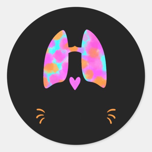 Therapeut für Atemtherapie Rt Lung Runder Aufkleber (Vorderseite)
