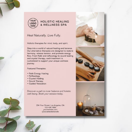 Therapeut für ganzheitliche Gesundheit Flyer