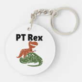 Therapeut für Physiotherapie PT Rex Schlüsselanhänger (Rückseite)