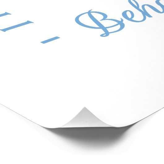 Therapeut für Verhaltenstherapie blaue Ästhetik Poster (Ecke)