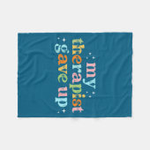 Therapeut Gibt Design Auf Fleecedecke (Vorderseite (Horizontal))