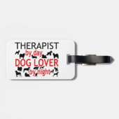 Therapeut Hund Lover Gepäckanhänger (Rückseite horizontal)