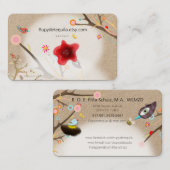 Therapeut Leinenpapier Visitenkarte (Vorne/Hinten)