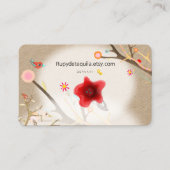 Therapeut Leinenpapier Visitenkarte (Vorderseite)