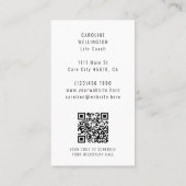Therapeut Life Coach Moderne Wasserfarbe QR Code Visitenkarte (Rückseite)