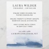 Therapeut online oder per Flyer (Vorne)