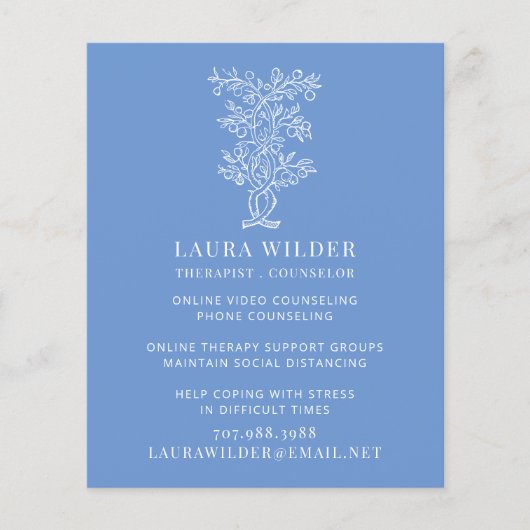 Therapeut online oder per Flyer (Vorne)