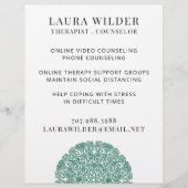 Therapeut online oder per Flyer (Vorne)