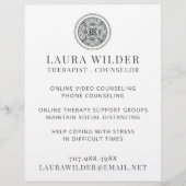 Therapeut online oder per Flyer (Vorne)