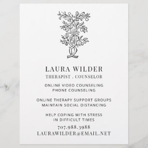 Therapeut online per Telefon Flyer