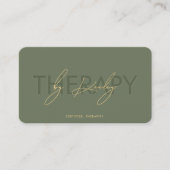 Therapeut Physiotherapeut Elegantsage Green Visitenkarte (Vorderseite)