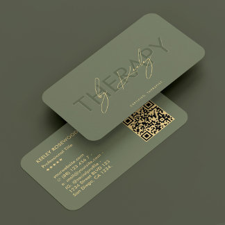 Therapeut Physiotherapeut Elegantsage Green Visitenkarte