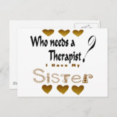 Therapeut Postkarte (Vorne/Hinten)