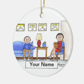 Therapeut, Psychologe - Frau Keramikornament (Links)