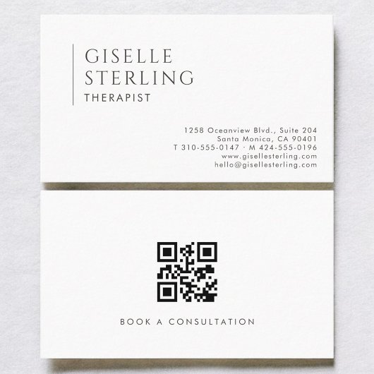 Therapeut QR-Code modern und professionell Visitenkarte
