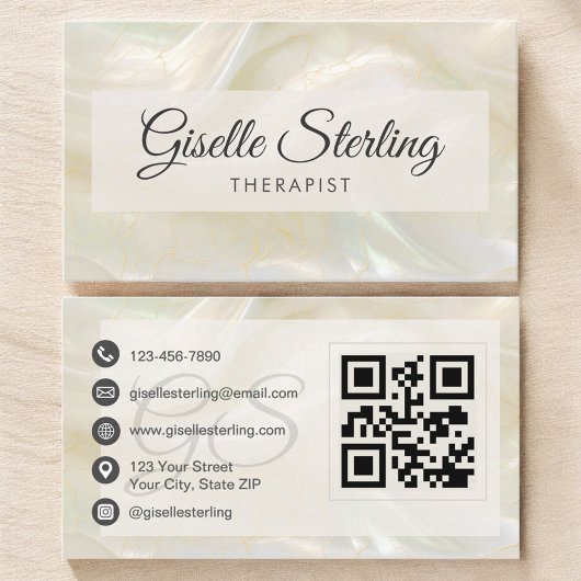 Therapeut QR-Code Visitenkarte