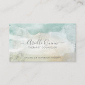 Therapeut Serene Abstrakt Watercolor Visitenkarte (Vorderseite)