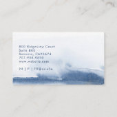 Therapeut Serene Indigo Watercolor Visitenkarte (Rückseite)