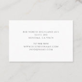 Therapeut Serene Wild Blume Wasserfarbe Visitenkarte (Rückseite)