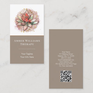 Therapeut Spa Sukkulente Yoga Heilung QR Code Visitenkarte