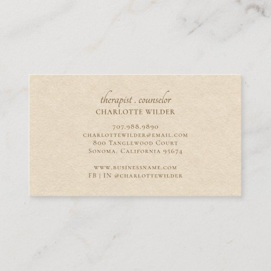 Therapeut Visitenkarte (Rückseite)