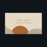 Therapeut Visitenkarte<br><div class="desc">Boho Stil Terrakotta und Sand abstrakt Formen Therapeut,  Berater Visitenkarte für einen Schmuckmacher. Für eine rustikale,  kühn erdige Atmosphäre mit Rost und gedämpften Farben.</div>