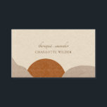 Therapeut Visitenkarte<br><div class="desc">Boho Stil Terrakotta und Sand abstrakt Formen Therapeut,  Berater Visitenkarte für einen Schmuckmacher. Für eine rustikale,  kühn erdige Atmosphäre mit Rost und gedämpften Farben.</div>