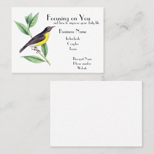 “Therapeut” Visitenkarte (Vorne/Hinten)