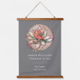 Therapeut Wellness-Center Sukkulente Heilung Yoga  Wandteppich Mit Holzrahmen