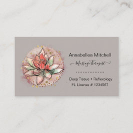 Therapeut Wellness-Center Sukkulente Yoga-Heilung Visitenkarte