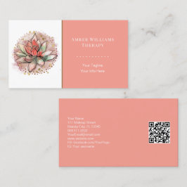 Therapeut Wellness-Center Sukkulenter Yoga-Heilung Visitenkarte