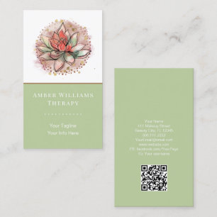 Therapeut Wellness-Center Sukkulenter Yoga-Heilung Visitenkarte