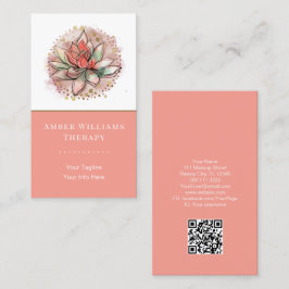 Therapeut Wellness-Center Sukkulenter Yoga-Heilung Visitenkarte