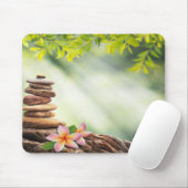 Therapeut Zen Stones, Blume, Landschaft Mousepad (Mit Mouse)