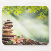 Therapeut Zen Stones, Blume, Landschaft Mousepad (Vorne)