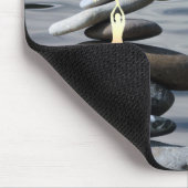 Therapeut Zen Stones, Goldbaum-Silhouette, Meer Mousepad (Ecke)