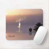 Therapeut Zen Stones, Sonnenuntergang, Goldbaum-Si Mousepad (Mit Mouse)