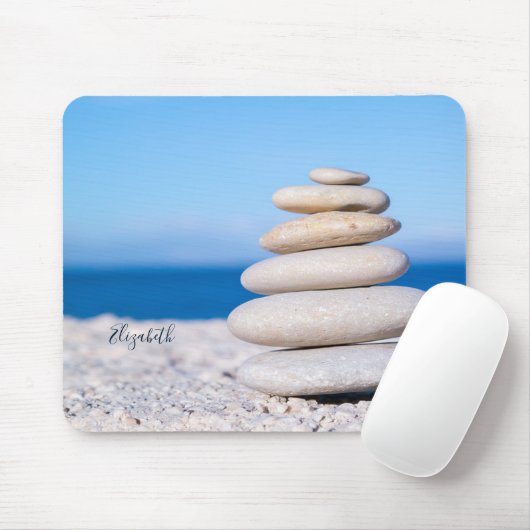 Therapeut Zen Stones, Strand Mousepad (Mit Mouse)