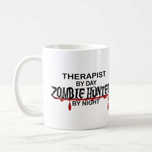 Therapeut-Zombie-Jäger Kaffeetasse (Links)