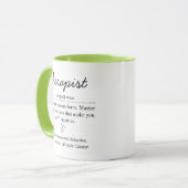 Therapeuten-Definitions-Tasse, Inspirierendes Ment Tasse (Vorderseite Links)