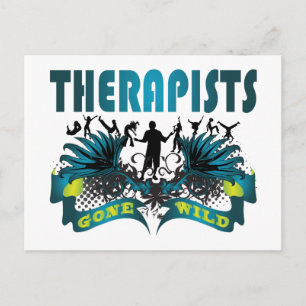 Therapeuten gehen wild postkarte