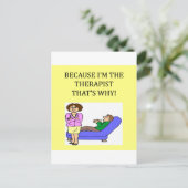 Therapeuten wissen am besten postkarte (Stehend Vorderseite)