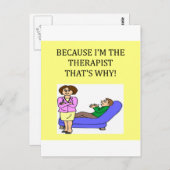 Therapeuten wissen am besten postkarte (Vorne/Hinten)