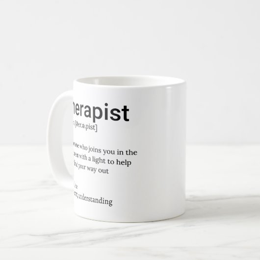 Therapeutendefinition, Pyschologe Psychologin Heal Kaffeetasse (Vorderseite Links)