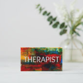 Therapeutin Colorful Business Card Visitenkarte (Stehend Vorderseite)