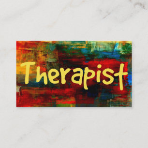 Therapeutin in Paint Business Card Visitenkarte